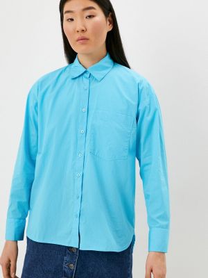 Рубашка с длинным рукавом Defacto, голубая