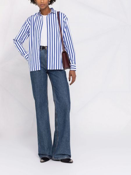 Camisa con bordado con bordado a rayas Polo Ralph Lauren azul