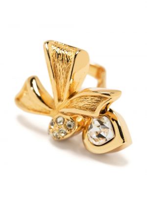 Kolczyki z kokardką Christian Dior złote