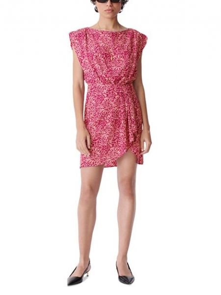 Хлопковое платье мини Vanessa Bruno розовое