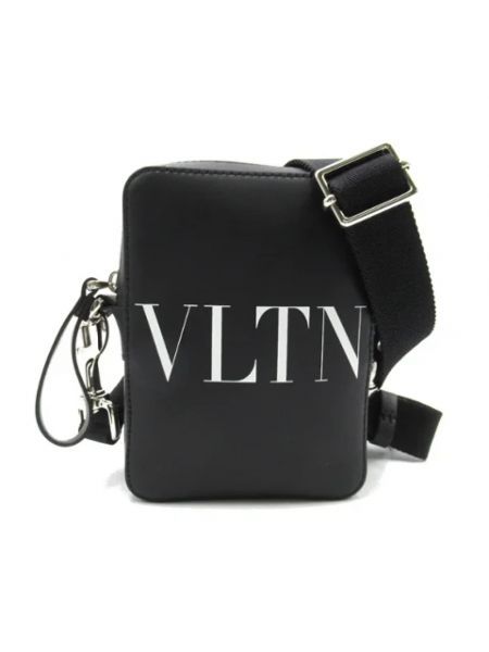 Torba na ramię skórzana retro Valentino Vintage czarna