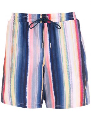 Kratke hlače s črtami s potiskom Lygia & Nanny modra