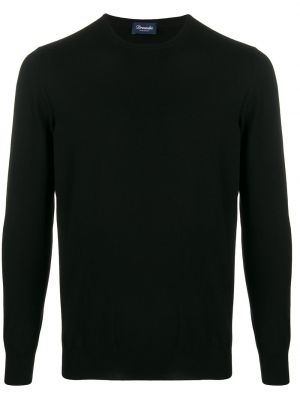 Jersey de tela jersey de cuello redondo Drumohr negro