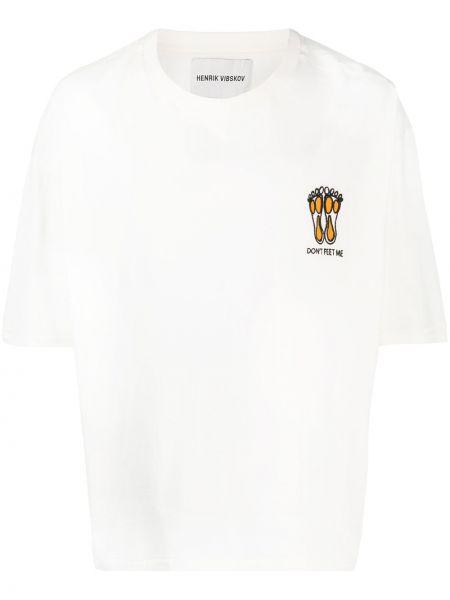 Camiseta con bordado Henrik Vibskov blanco