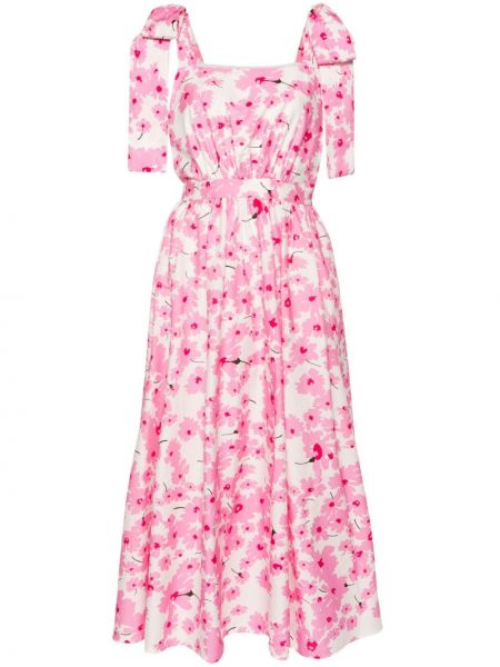 Pamučna maksi haljina s cvjetnim printom s printom Msgm