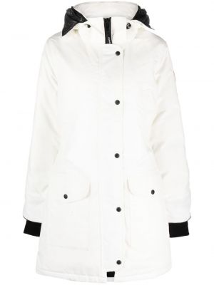 Παλτό με φερμουάρ Canada Goose λευκό