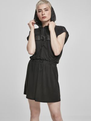 Φόρεμα με κουκούλα από μοντάλ Uc Ladies μαύρο
