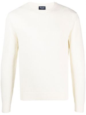 Pullover mit rundem ausschnitt Drumohr weiß