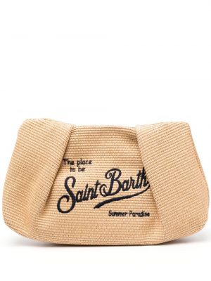 Plážová kabelka s výšivkou Mc2 Saint Barth béžová