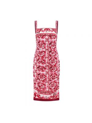 Sukienka midi Dolce And Gabbana różowy