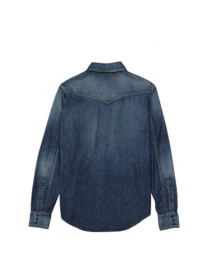 Koszula jeansowa bawełniana Saint Laurent niebieska