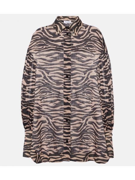 Oversize hemd mit print mit zebra-muster The Attico