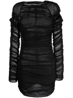 Прозрачна коктейлна рокля The Mannei черно