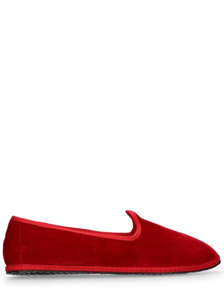 Pantofi loafer de catifea Vibi Venezia roșu