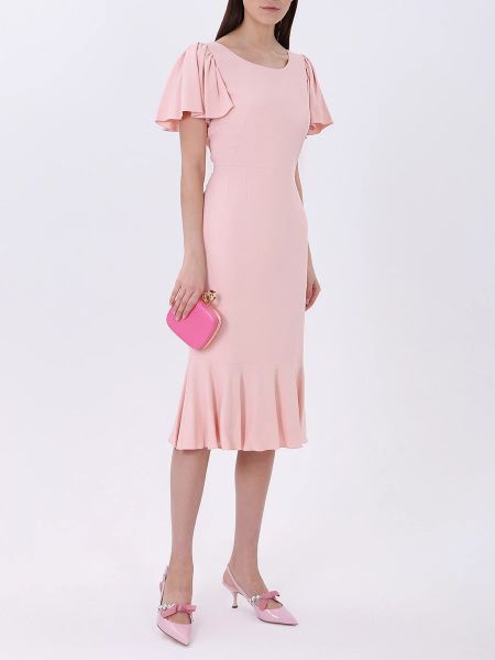 Платье миди Dolce & Gabbana розовое