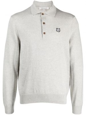 Вълнен пуловер Maison Kitsuné сиво