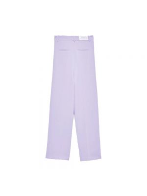 Pantalones rectos con cremallera de crepé Hinnominate violeta