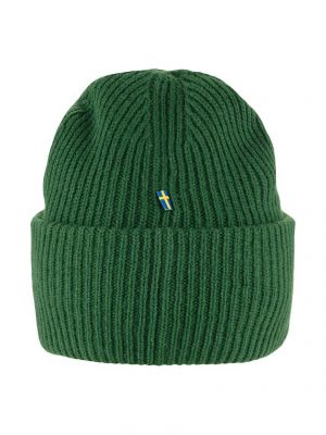 Dzianinowa czapka wełniana Fjällräven zielona
