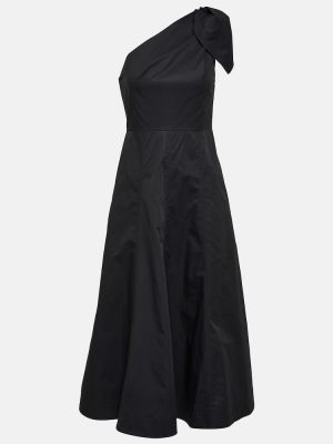 Βαμβακερή μίντι φόρεμα Roland Mouret μαύρο
