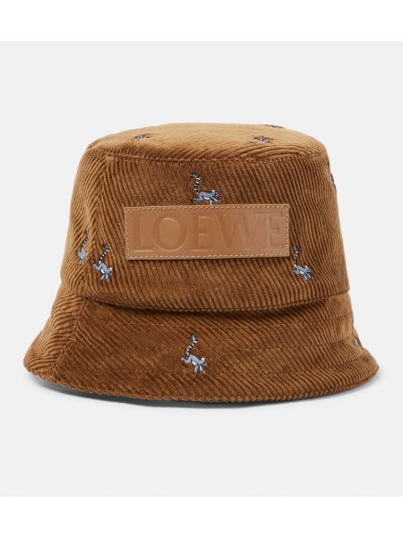 Вельветовая шляпа Loewe коричневая