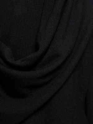 Drapovaný vlnený šál Magda Butrym čierna