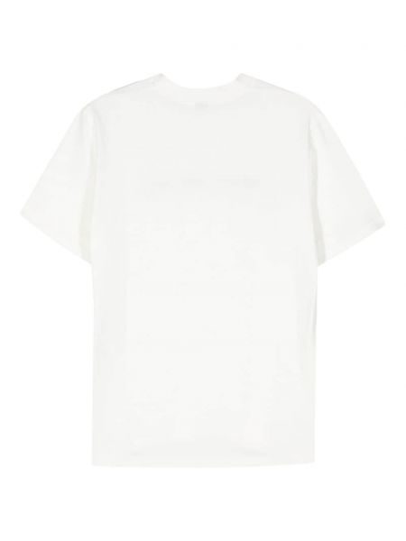 T-shirt mit stickerei aus baumwoll Sunnei weiß