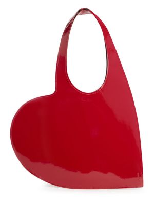 Szív mintás lakkozott bőr bevásárlótáska Coperni piros