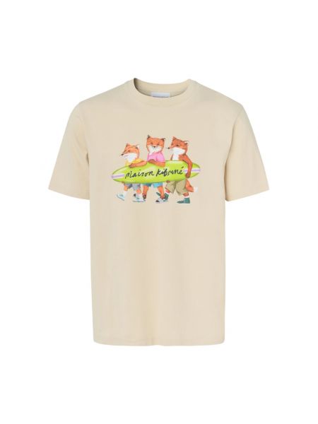 Beżowa koszulka Maison Kitsune