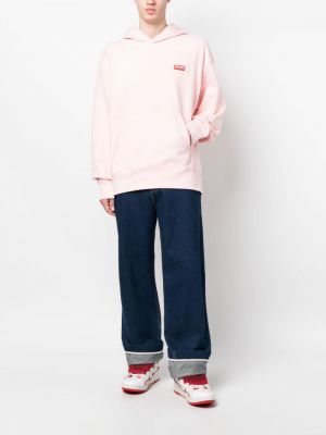 Bluza z kapturem bawełniana Kenzo różowa