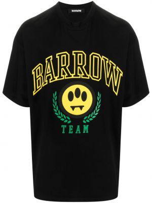 Памучна тениска с принт черно Barrow