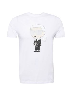 Priliehavé tričko Karl Lagerfeld biela