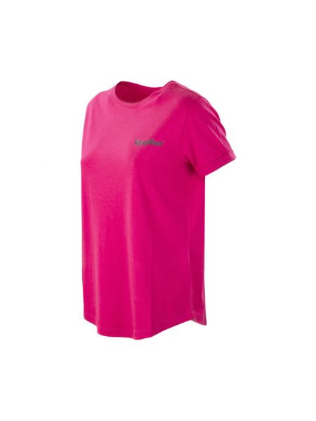 Camiseta de algodón de modal de cuello redondo Refrigiwear rosa