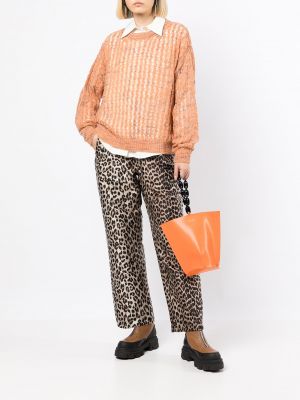 Pull en tricot oversize B+ab orange