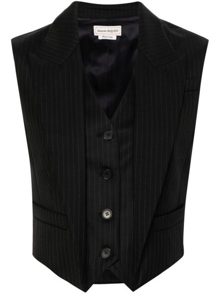 Stribet vest Alexander Mcqueen sort