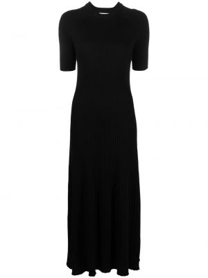 Mini obleka z okroglim izrezom Loulou Studio črna