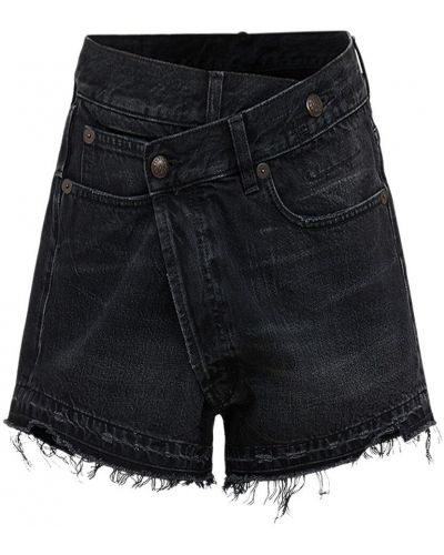 Shorts di jeans R13 Nero