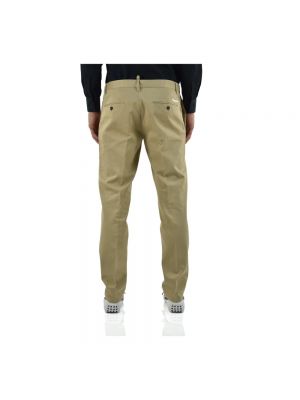 Pantalones chinos de algodón Dsquared2 beige