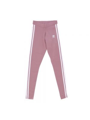 Spodnie sportowe w paski Adidas fioletowe