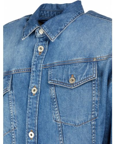 Asymetrická rifľová košeľa Loewe modrá