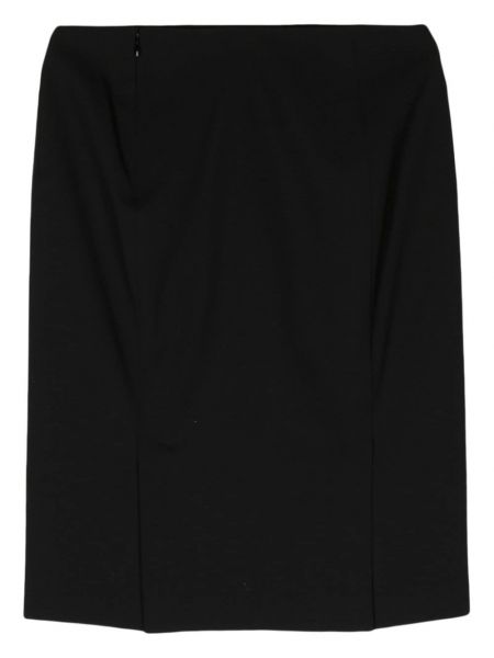 Vlněné pouzdrová sukně Ralph Lauren Collection černé