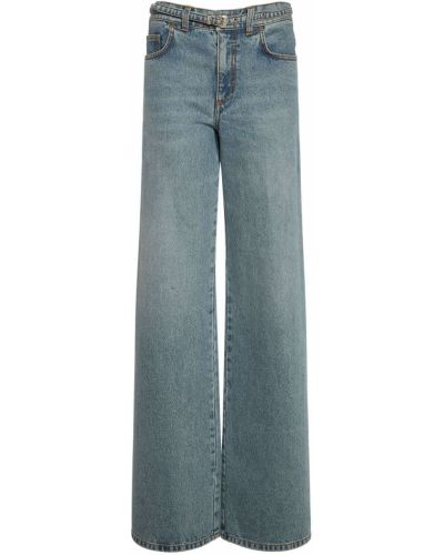 Proste jeansy z wysoką talią Philosophy Di Lorenzo Serafini niebieskie