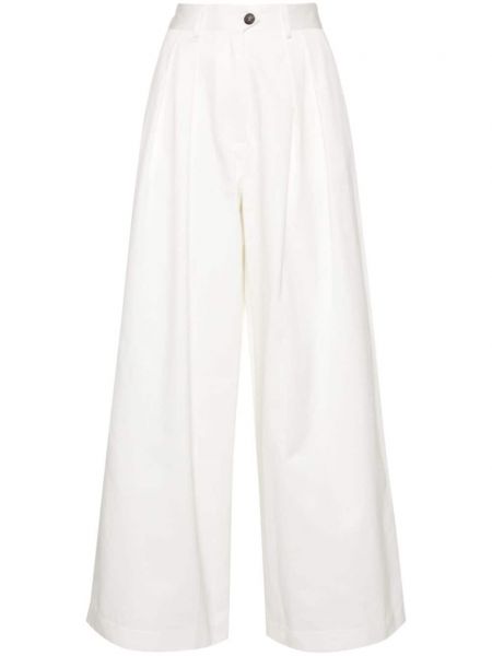 Spodnie plisowane Société Anonyme białe