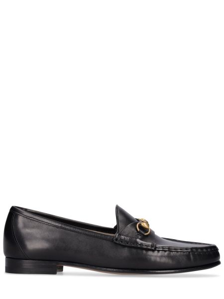 Loafers i läder Gucci svart