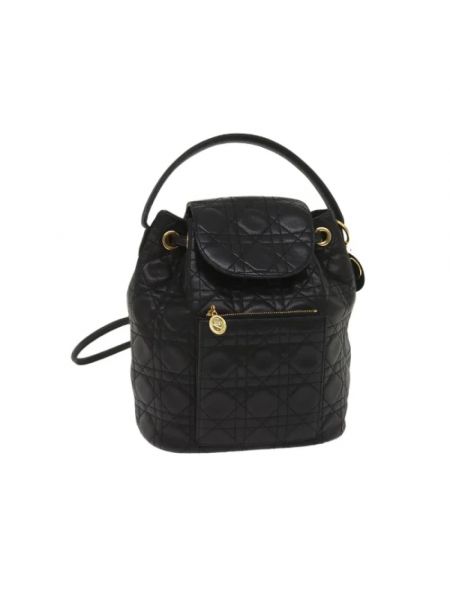 Czarny plecak skórzany Dior Vintage