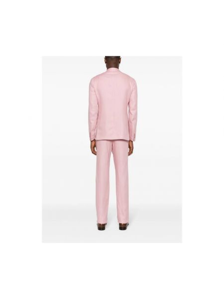 Pantalones de lino Tagliatore rosa