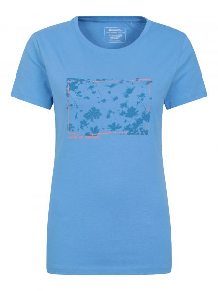 Koszulka w kwiatki z nadrukiem Mountain Warehouse niebieska