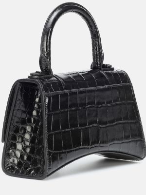 Кожени чанта през рамо Balenciaga черно