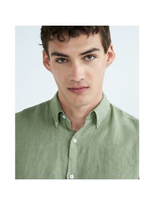 Camisa de lino Brooksfield verde