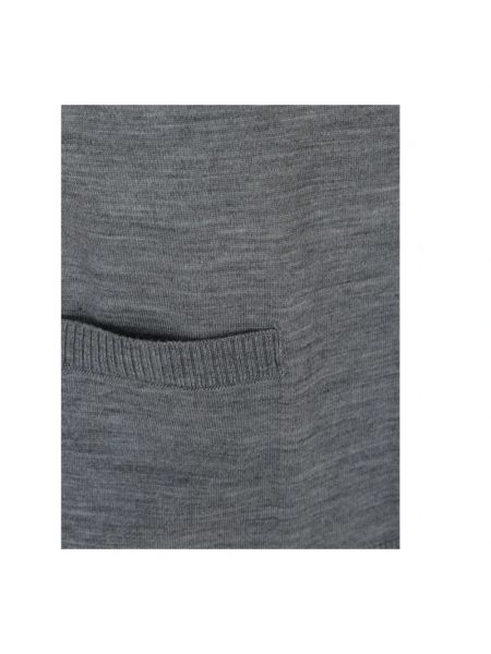 Cárdigan con botones de lana de tela jersey Thom Browne gris