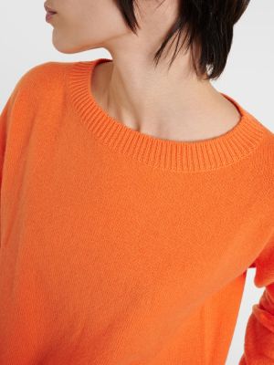 Jersey de cachemir de tela jersey con estampado de cachemira Jardin Des Orangers naranja
